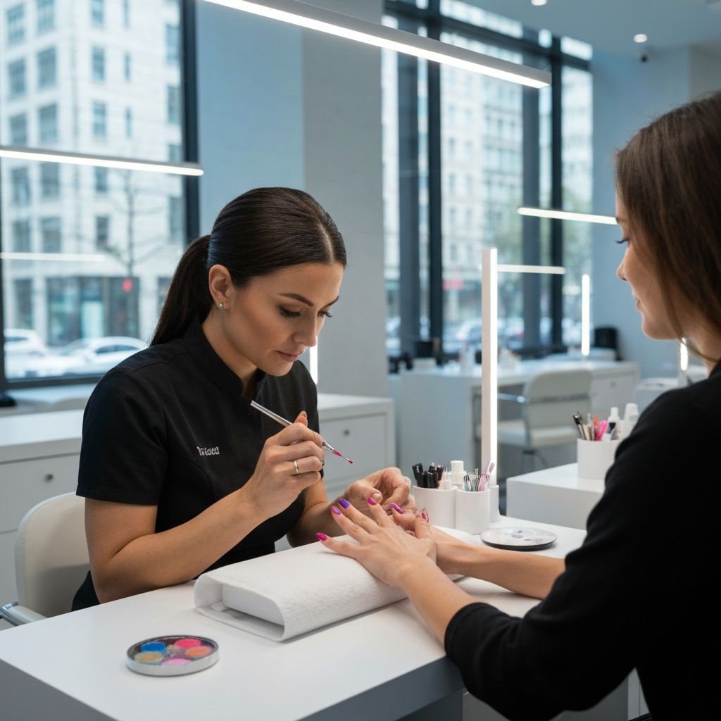 Ana Jimenez working at Aesthetic Nails and Beauty